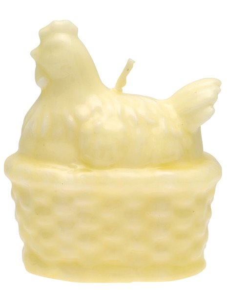 Høne som lys i gul